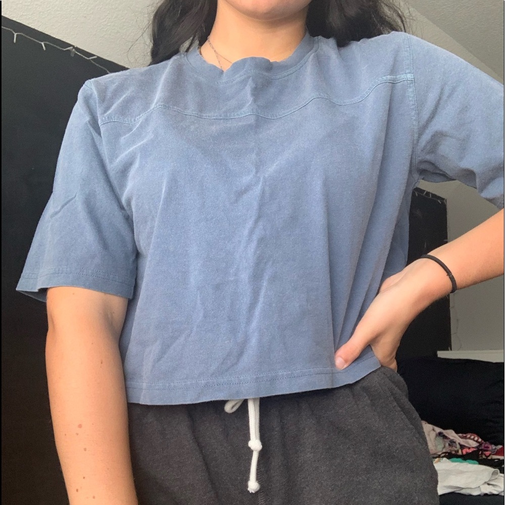 Blue crop top